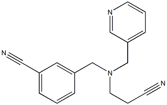 3-{[(2-cyanoethyl)(pyridin-3-ylmethyl)amino]methyl}benzonitrile Struktur