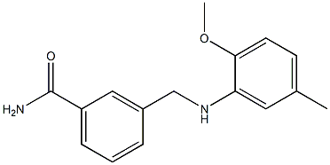 3-{[(2-methoxy-5-methylphenyl)amino]methyl}benzamide Struktur