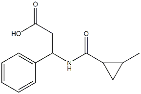 3-{[(2-methylcyclopropyl)carbonyl]amino}-3-phenylpropanoic acid Struktur