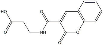 3-{[(2-oxo-2H-chromen-3-yl)carbonyl]amino}propanoic acid Struktur