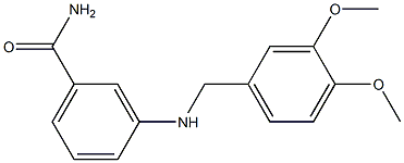 3-{[(3,4-dimethoxyphenyl)methyl]amino}benzamide Struktur