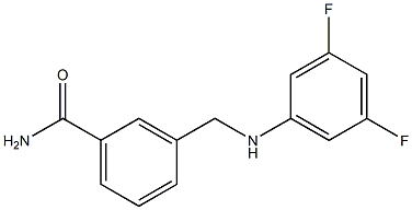 3-{[(3,5-difluorophenyl)amino]methyl}benzamide Struktur