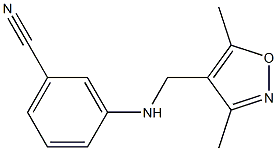 3-{[(3,5-dimethyl-1,2-oxazol-4-yl)methyl]amino}benzonitrile Struktur