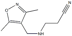 3-{[(3,5-dimethyl-1,2-oxazol-4-yl)methyl]amino}propanenitrile Struktur