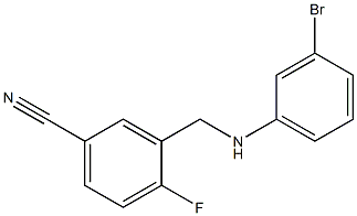 3-{[(3-bromophenyl)amino]methyl}-4-fluorobenzonitrile Struktur