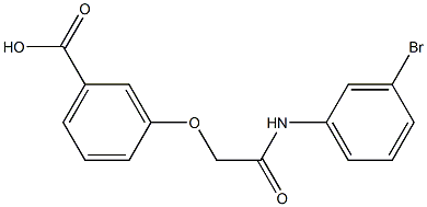 3-{[(3-bromophenyl)carbamoyl]methoxy}benzoic acid Struktur