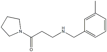 3-{[(3-methylphenyl)methyl]amino}-1-(pyrrolidin-1-yl)propan-1-one Struktur