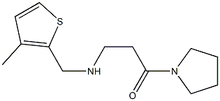 3-{[(3-methylthiophen-2-yl)methyl]amino}-1-(pyrrolidin-1-yl)propan-1-one Struktur