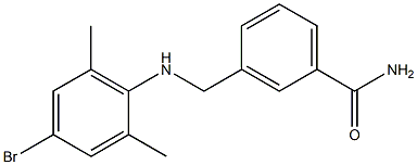 3-{[(4-bromo-2,6-dimethylphenyl)amino]methyl}benzamide Struktur