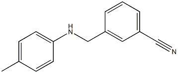 3-{[(4-methylphenyl)amino]methyl}benzonitrile Struktur