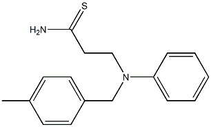 3-{[(4-methylphenyl)methyl](phenyl)amino}propanethioamide Struktur