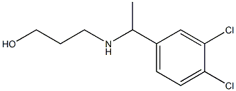 3-{[1-(3,4-dichlorophenyl)ethyl]amino}propan-1-ol Struktur