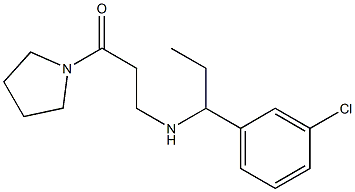 3-{[1-(3-chlorophenyl)propyl]amino}-1-(pyrrolidin-1-yl)propan-1-one Struktur