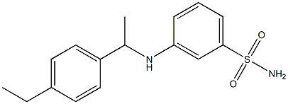 3-{[1-(4-ethylphenyl)ethyl]amino}benzene-1-sulfonamide Struktur