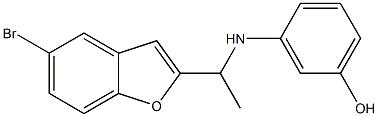 3-{[1-(5-bromo-1-benzofuran-2-yl)ethyl]amino}phenol Struktur