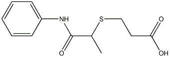 3-{[1-(phenylcarbamoyl)ethyl]sulfanyl}propanoic acid Struktur