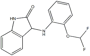 3-{[2-(difluoromethoxy)phenyl]amino}-2,3-dihydro-1H-indol-2-one Struktur