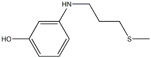 3-{[3-(methylsulfanyl)propyl]amino}phenol Struktur