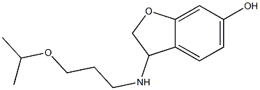 3-{[3-(propan-2-yloxy)propyl]amino}-2,3-dihydro-1-benzofuran-6-ol Struktur