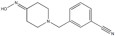 3-{[4-(hydroxyimino)piperidin-1-yl]methyl}benzonitrile Struktur