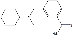 3-{[cyclohexyl(methyl)amino]methyl}benzenecarbothioamide Struktur