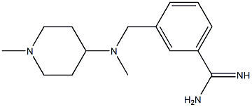 3-{[methyl(1-methylpiperidin-4-yl)amino]methyl}benzenecarboximidamide Struktur