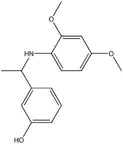 3-{1-[(2,4-dimethoxyphenyl)amino]ethyl}phenol Struktur