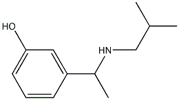 3-{1-[(2-methylpropyl)amino]ethyl}phenol Struktur