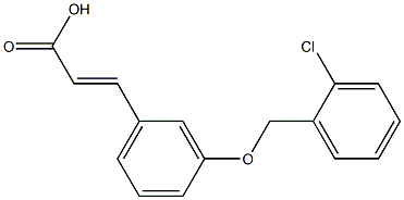 3-{3-[(2-chlorophenyl)methoxy]phenyl}prop-2-enoic acid Struktur