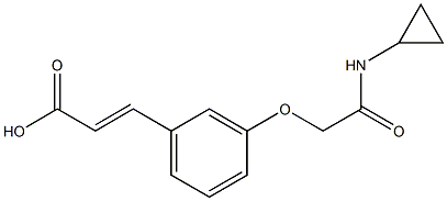 3-{3-[(cyclopropylcarbamoyl)methoxy]phenyl}prop-2-enoic acid Struktur