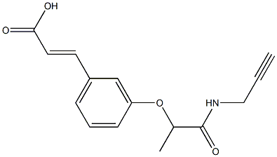 3-{3-[1-(prop-2-yn-1-ylcarbamoyl)ethoxy]phenyl}prop-2-enoic acid Struktur