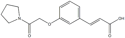 3-{3-[2-oxo-2-(pyrrolidin-1-yl)ethoxy]phenyl}prop-2-enoic acid Struktur