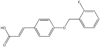 3-{4-[(2-fluorophenyl)methoxy]phenyl}prop-2-enoic acid Struktur