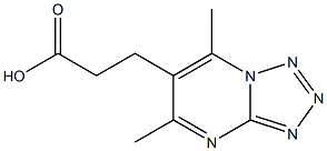 3-{5,7-dimethyl-[1,2,3,4]tetrazolo[1,5-a]pyrimidin-6-yl}propanoic acid Struktur