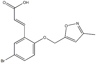 3-{5-bromo-2-[(3-methyl-1,2-oxazol-5-yl)methoxy]phenyl}prop-2-enoic acid Struktur