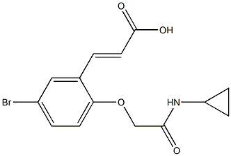 3-{5-bromo-2-[(cyclopropylcarbamoyl)methoxy]phenyl}prop-2-enoic acid Struktur