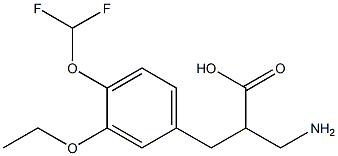 3-amino-2-{[4-(difluoromethoxy)-3-ethoxyphenyl]methyl}propanoic acid Struktur