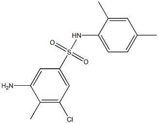 3-amino-5-chloro-N-(2,4-dimethylphenyl)-4-methylbenzene-1-sulfonamide Struktur