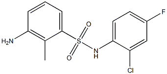 3-amino-N-(2-chloro-4-fluorophenyl)-2-methylbenzene-1-sulfonamide Struktur