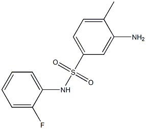 3-amino-N-(2-fluorophenyl)-4-methylbenzene-1-sulfonamide Struktur