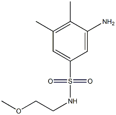 3-amino-N-(2-methoxyethyl)-4,5-dimethylbenzene-1-sulfonamide Struktur