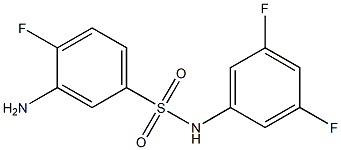 3-amino-N-(3,5-difluorophenyl)-4-fluorobenzene-1-sulfonamide Struktur