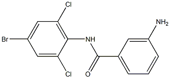 3-amino-N-(4-bromo-2,6-dichlorophenyl)benzamide Struktur