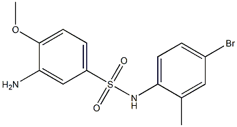 3-amino-N-(4-bromo-2-methylphenyl)-4-methoxybenzene-1-sulfonamide Struktur