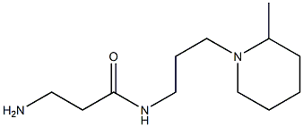 3-amino-N-[3-(2-methylpiperidin-1-yl)propyl]propanamide Struktur