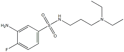 3-amino-N-[3-(diethylamino)propyl]-4-fluorobenzene-1-sulfonamide Struktur