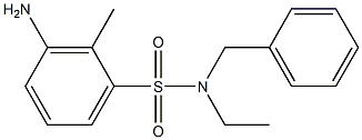 3-amino-N-benzyl-N-ethyl-2-methylbenzene-1-sulfonamide Struktur