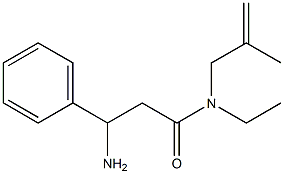 3-amino-N-ethyl-N-(2-methylprop-2-enyl)-3-phenylpropanamide Struktur