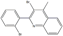 3-bromo-2-(2-bromophenyl)-4-methylquinoline Struktur