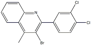 3-bromo-2-(3,4-dichlorophenyl)-4-methylquinoline Struktur